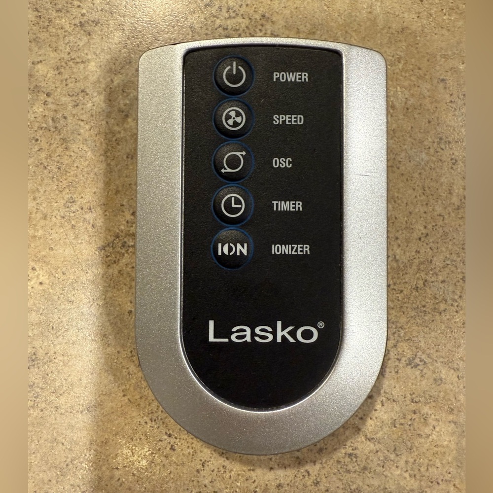 Lasko OEM 5 Button Replacement Remote Control for Ionizer Oscillating Tower Fan